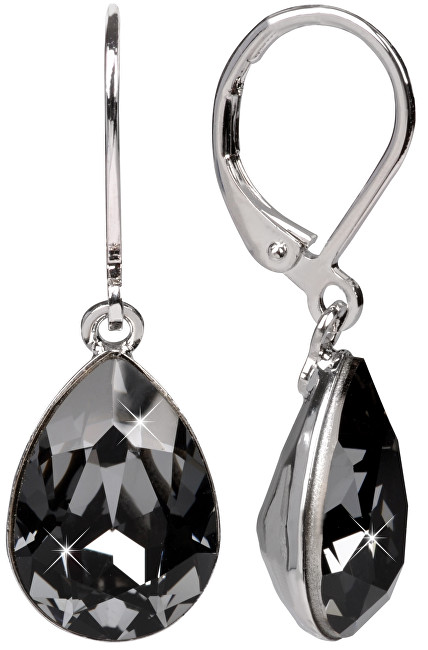 Troli Náušnice Pear 14 mm Silver Night