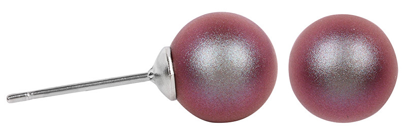 Troli Náušnice Pearl Iridescent Red