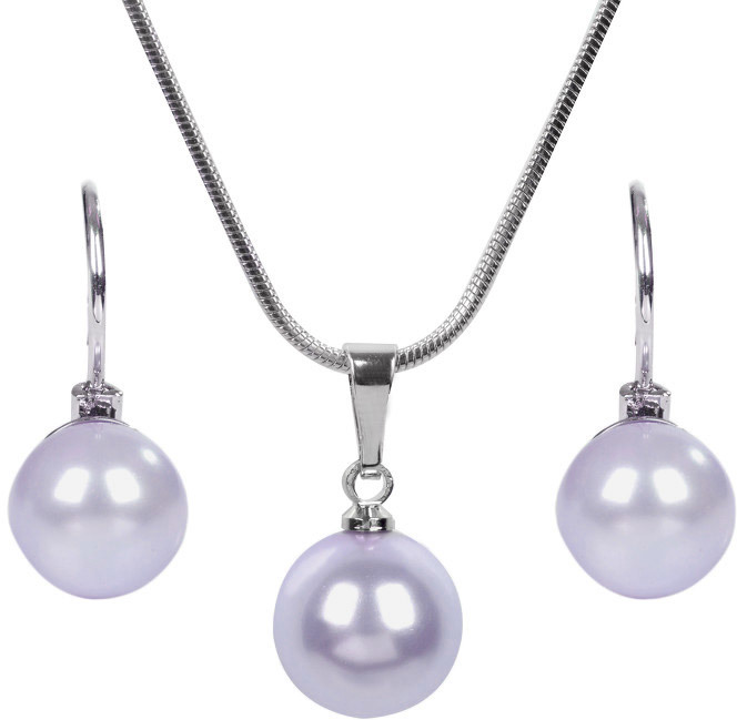 Troli Sada náhrdelníku a náušnic Pearl Lavender
