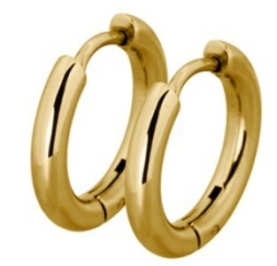 Tribal Pozlacené náušnice kroužky ESS503_10 Gold