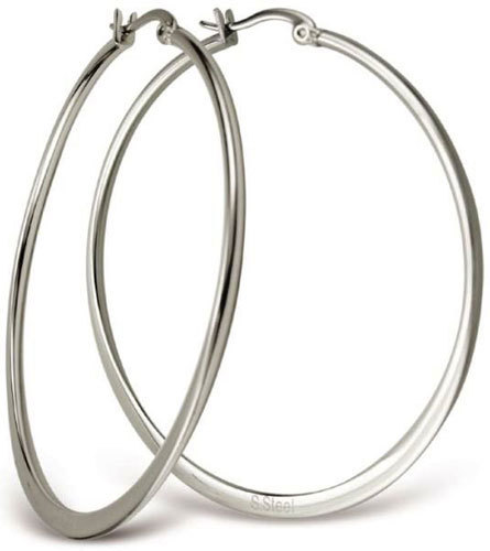 Tribal Ocelové náušnice kruhy ESH27-STEEL
