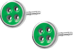 Tribal Náušnice Knoflíčky ESSW29 GREEN