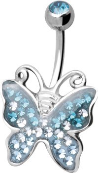 Tribal Piercing do pupíku AXBUTTERFLY-C 1,6 x 8 mm
