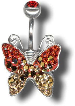 Tribal Piercing do pupíku ATCBUTTERFLY-F 1,6 x 10 mm