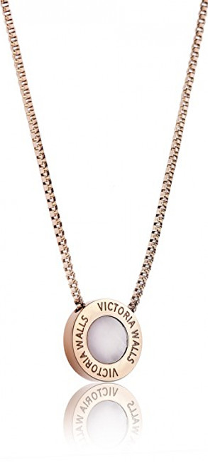 Victoria Walls Růžově pozlacený ocelový náhrdelník VN1053R