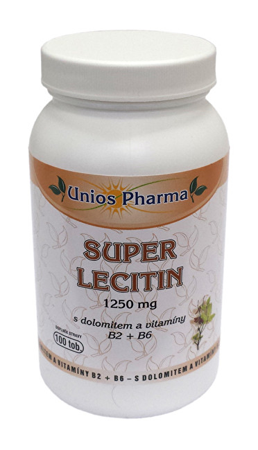 Unios Pharma Super Lecitin s dolomitem a vitamíny B2, B6 100 tob. + Activin 30 tbl. ZDARMA