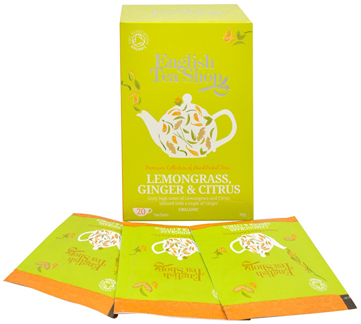 English Tea Shop Čaj Citrónová tráva, zázvor & citrusy 20 sáčků
