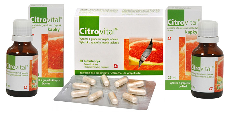 Herb Pharma Citrovital 2+1 ZDARMA (2x 25 ml kapky + Citrovital 30 kapslí ZDARMA)