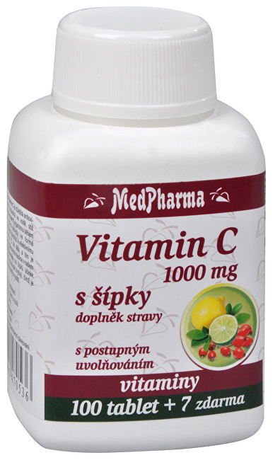 MedPharma Vitamín C 1000 mg s šípky 100 tbl. + 7 tbl. ZDARMA
