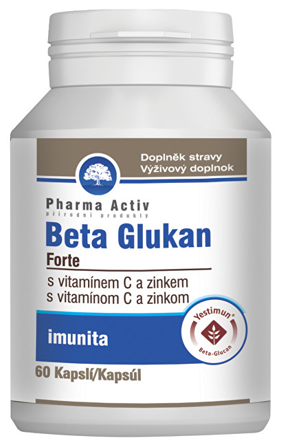 Pharma Activ Beta Glukan Forte s vitamínem C a zinkem 60 kapslí