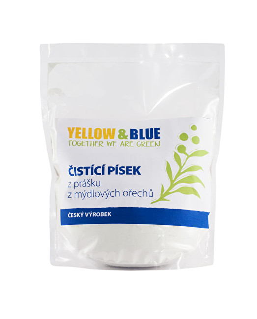 Yellow & Blue Čistící písek z prášku z mýdlových ořechů PE sáček 1 kg
