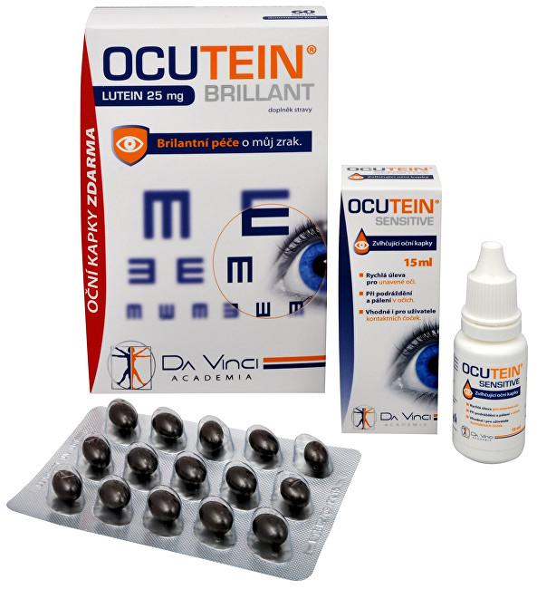 Simply You Ocutein Brillant Lutein 25 mg 60 tob.+ Ocutein® Sensitive zvlhčující oční kapky 15 ml ZDARMA
