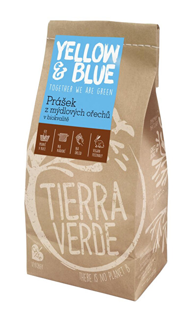 Yellow & Blue Prášek z mýdlových ořechů v bio kvalitě PE sáček 0,5 kg