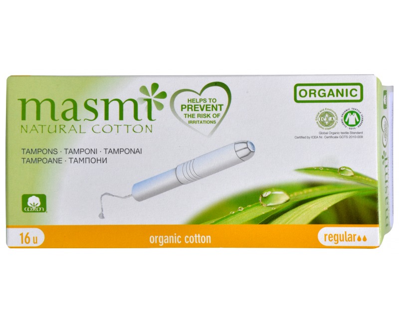 Blue Step Tampóny s aplikátorem z organické bavlny MASMI Regular 16 ks