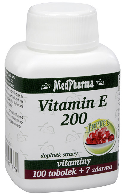 MedPharma Vitamín E 200 Forte 100 tob. + 7 tob. ZDARMA