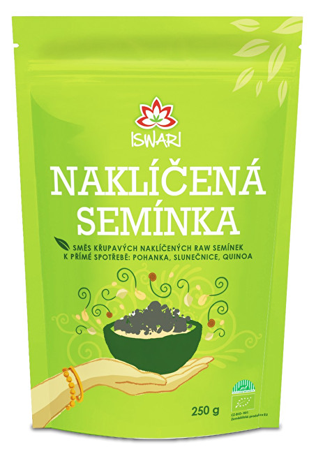 Iswari BIO Směs naklíčených semínek pohanka - slunečnice - quinoa 250 g