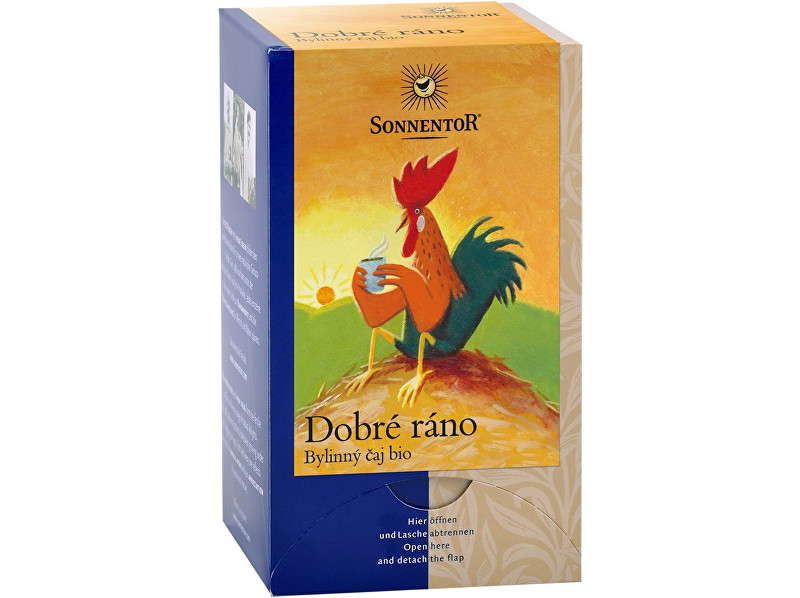 Zobrazit detail výrobku Sonnentor Bio Dobré ráno - bylinný čaj porc. 27g (18sáčků) Zobrazit detail výrobku Sonnentor Bio Dobré ráno - bylinný čaj porc. 27g (18sáčků)
