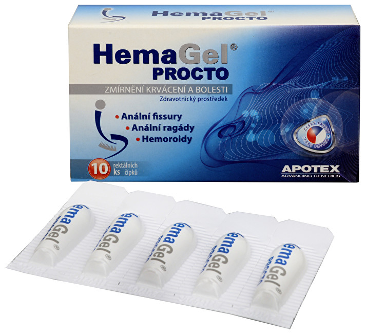 Apotex HemaGel procto 10 ks rektálních čípků