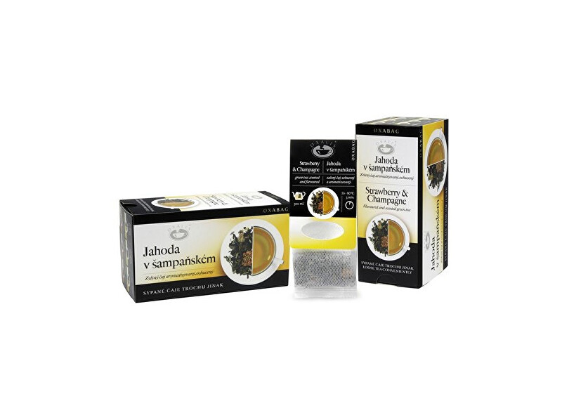 Zobrazit detail výrobku OXALIS Jahoda v šampaňském - zelený čaj OXABAG 40g Zobrazit detail výrobku OXALIS Jahoda v šampaňském - zelený čaj OXABAG 40g