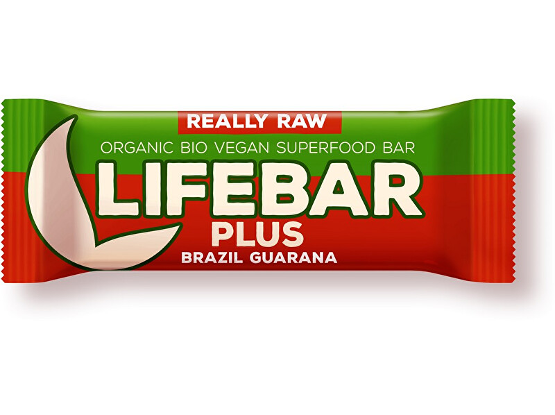 Lifefood Bio tyčinka Lifebar Plus Guarana a Brazil 47g