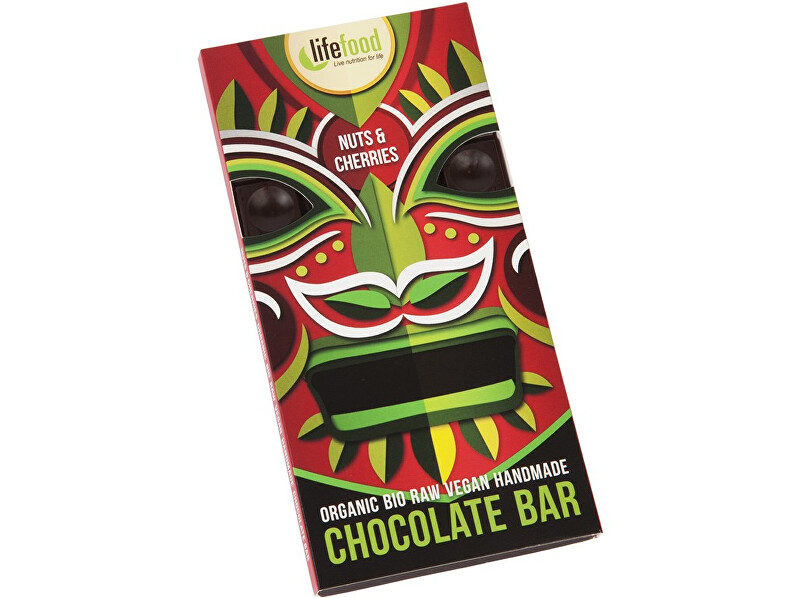 Lifefood Bio Lifefood Chocolate s kousky ořechů a třešní 70g
