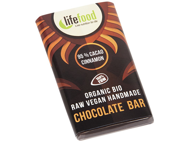 Lifefood Bio Lifefood mini čokoládka 95% kakao a skořice 15g