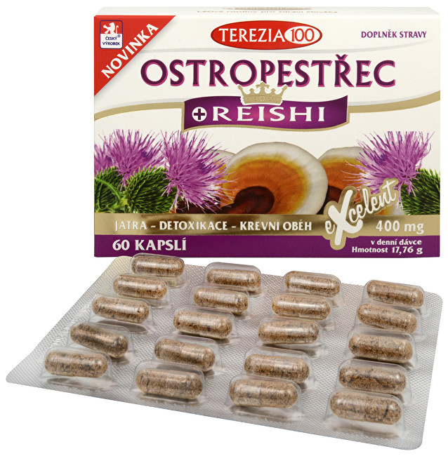 Zobrazit detail výrobku Terezia Company Ostropestřec + reishi 60 kapslí Zobrazit detail výrobku Terezia Company Ostropestřec + reishi 60 kapslí