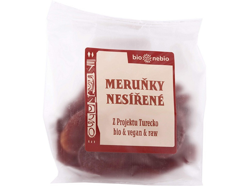 Zobrazit detail výrobku Bio nebio s. r. o. Bio sušené meruňky nesířené 150 g Zobrazit detail výrobku Bio nebio s. r. o. Bio sušené meruňky nesířené 150 g