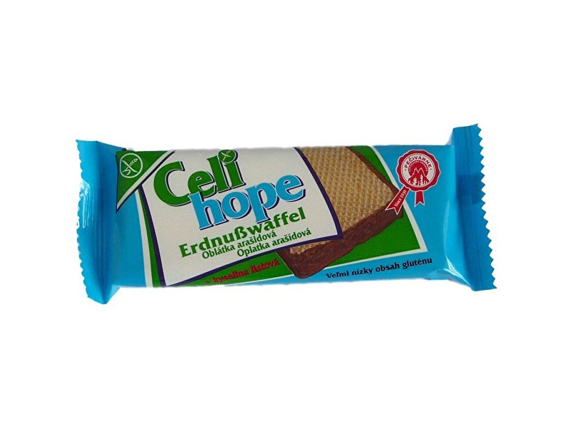 Zobrazit detail výrobku Celihope Oplatky arašídové 35g Zobrazit detail výrobku Celihope Oplatky arašídové 35g