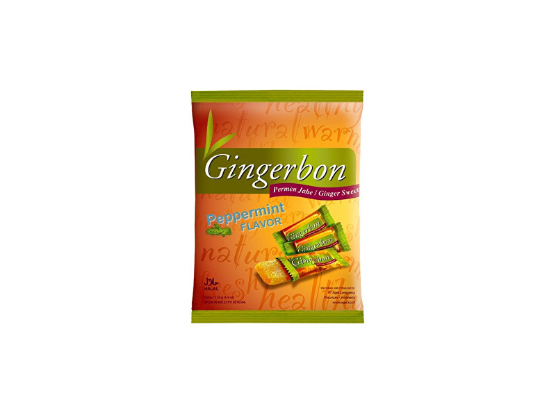 Stykra Gingerbon 125 g peprmint - zázvorové bonbony s mátou