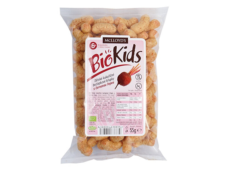 Zobrazit detail výrobku MCLLOYD´S Bio Křupky kukuřičné s červenou řepou 55g Zobrazit detail výrobku MCLLOYD´S Bio Křupky kukuřičné s červenou řepou 55g