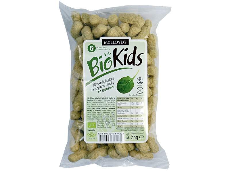 Zobrazit detail výrobku MCLLOYD´S Bio Křupky kukuřičné špenátové 55g Zobrazit detail výrobku MCLLOYD´S Bio Křupky kukuřičné špenátové 55g