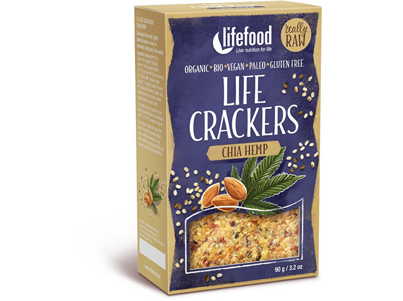 Zobrazit detail výrobku Lifefood Bio Life crackers konopné s chia 90g Zobrazit detail výrobku Lifefood Bio Life crackers konopné s chia 90g