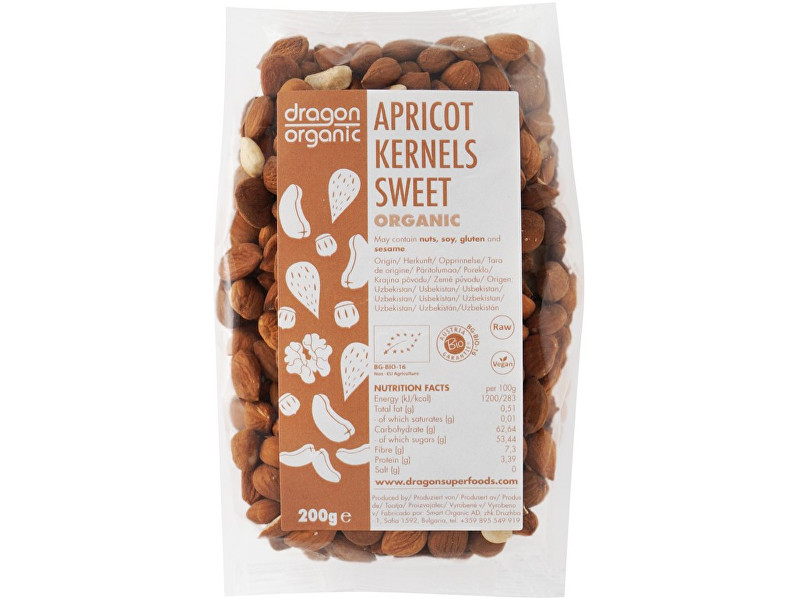 Dragon superfoods Bio Meruňková jádra sladká 200g