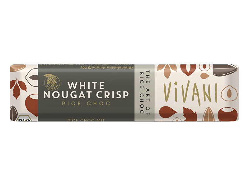 Zobrazit detail výrobku VIVANI Bio tyčinka Nugátová bílá s rýžovým mlékem 35g Zobrazit detail výrobku VIVANI Bio tyčinka Nugátová bílá s rýžovým mlékem 35g