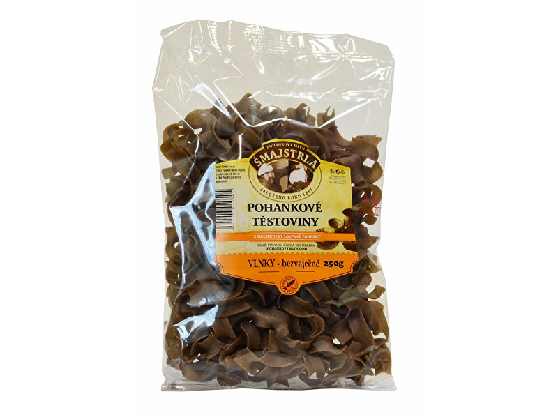 Zobrazit detail výrobku Šmajstrla Pohankové těstoviny vlnky 250g Zobrazit detail výrobku Šmajstrla Pohankové těstoviny vlnky 250g