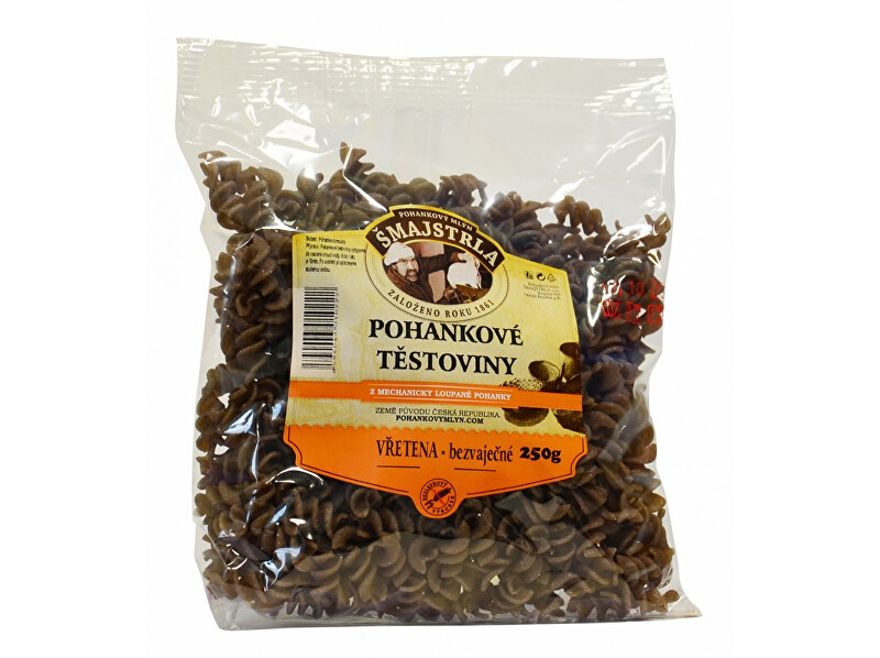 Zobrazit detail výrobku Šmajstrla Pohankové těstoviny vřetena 250g Zobrazit detail výrobku Šmajstrla Pohankové těstoviny vřetena 250g