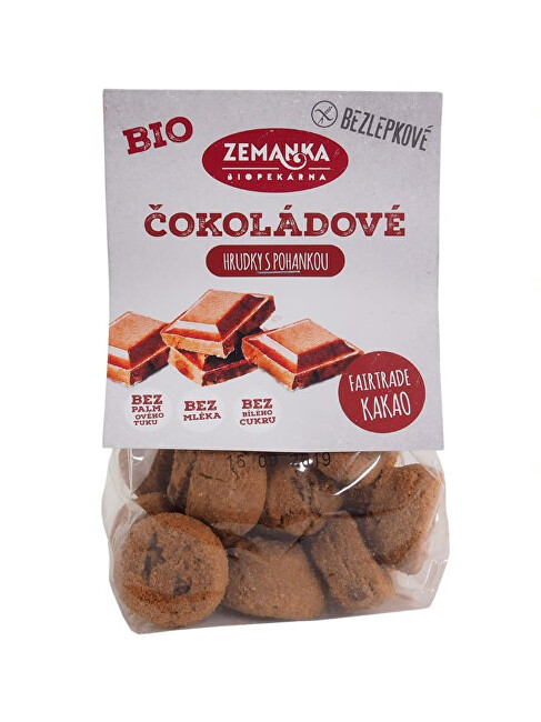 Zobrazit detail výrobku Biopekárna Zemanka Bio Bezlepkové čokoládové hrudky 100 g Zobrazit detail výrobku Biopekárna Zemanka Bio Bezlepkové čokoládové hrudky 100 g