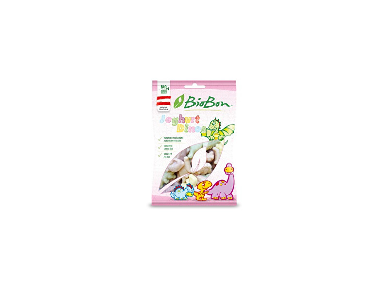 bio bon BIO gumové bonbony Jogurtoví dinosauři 80g