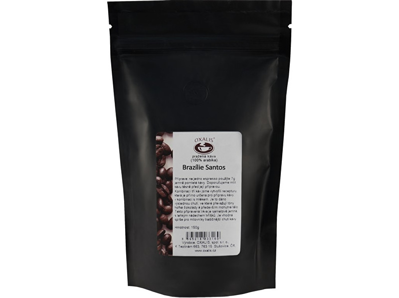 Zobrazit detail výrobku OXALIS Brazílie Santos 150 g - zrnková káva Zobrazit detail výrobku OXALIS Brazílie Santos 150 g - zrnková káva