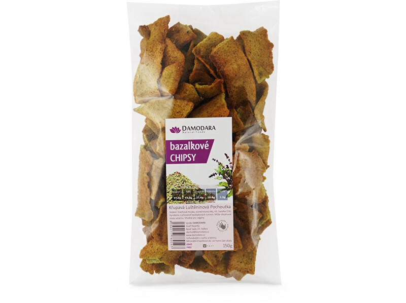 Zobrazit detail výrobku Damodara Bazalkové chipsy 150g Zobrazit detail výrobku Damodara Bazalkové chipsy 150g