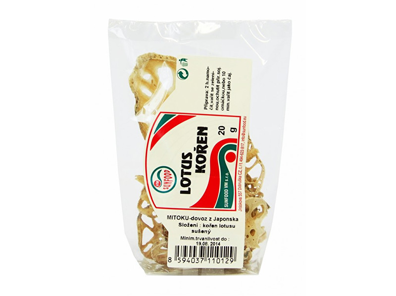 Zobrazit detail výrobku Sunfood Lotus kořen sušený 20 g Zobrazit detail výrobku Sunfood Lotus kořen sušený 20 g
