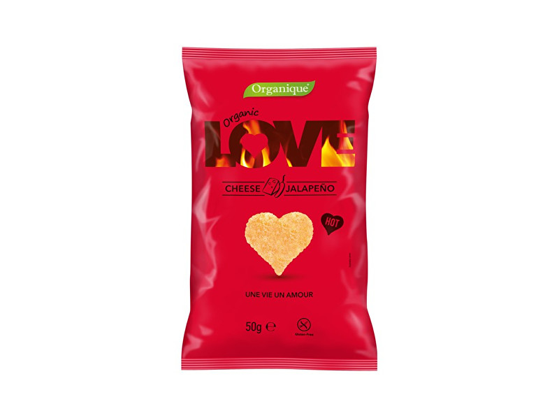 Zobrazit detail výrobku Organique Bio Snack kukuřičný Srdce sýr a jalapeňo 50g Zobrazit detail výrobku Organique Bio Snack kukuřičný Srdce sýr a jalapeňo 50g