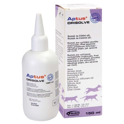 Zobrazit detail výrobku Aptus Orisolve roztok pro čištění uší vet.sol. 150 ml Zobrazit detail výrobku Aptus Orisolve roztok pro čištění uší vet.sol. 150 ml