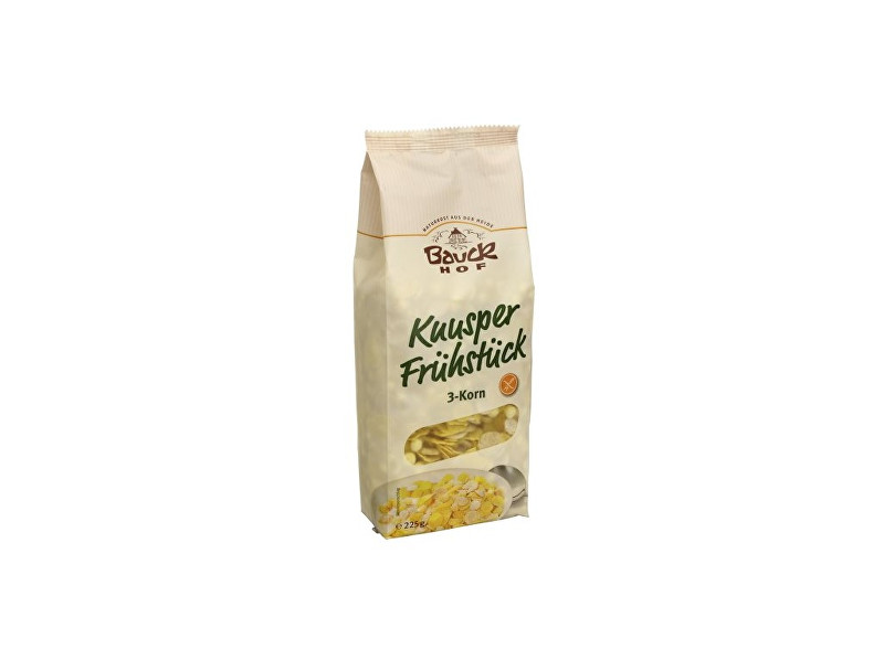 Bauck hof Bio Bezlepkové 3zrnné musli 225g