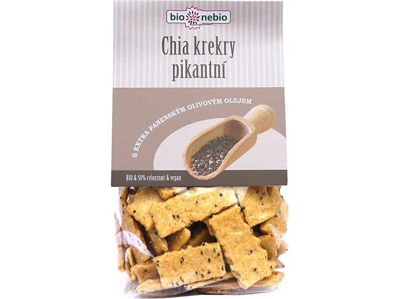 Zobrazit detail výrobku bio nebio Bio chia krekry 130g Zobrazit detail výrobku bio nebio Bio chia krekry 130g
