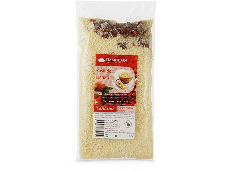 Zobrazit detail výrobku Damodara Instantní kaše do hrnku jáhlová s goji berries a datlemi 50g Zobrazit detail výrobku Damodara Instantní kaše do hrnku jáhlová s goji berries a datlemi 50g