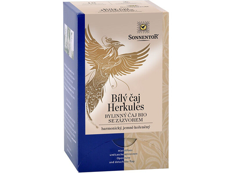 Zobrazit detail výrobku Sonnentor Bio Bílý čaj Herkules se zázvorem 27g Zobrazit detail výrobku Sonnentor Bio Bílý čaj Herkules se zázvorem 27g