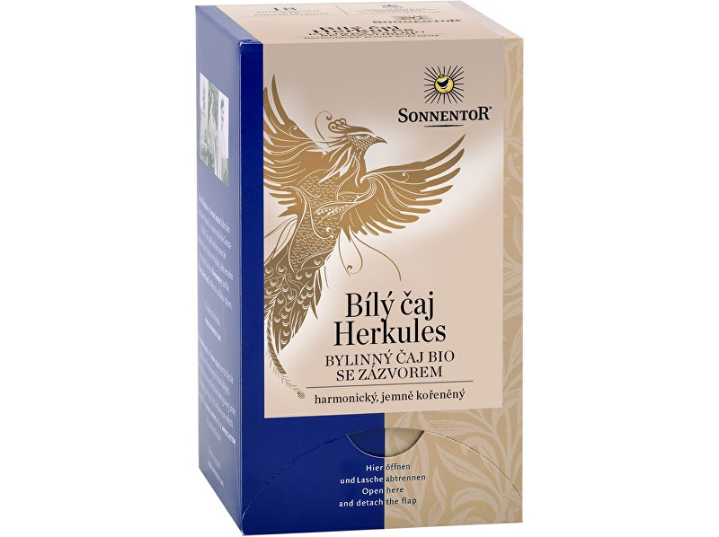 Zobrazit detail výrobku Sonnentor Bio Bílý čaj Herkules se zázvorem 27g Zobrazit detail výrobku Sonnentor Bio Bílý čaj Herkules se zázvorem 27g