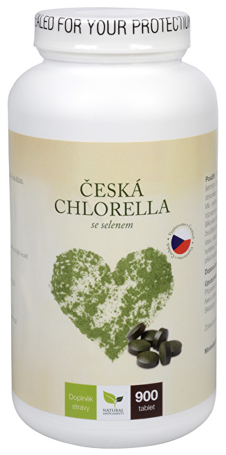 Natural Medicaments Česká chlorella se selenem 900 tbl.